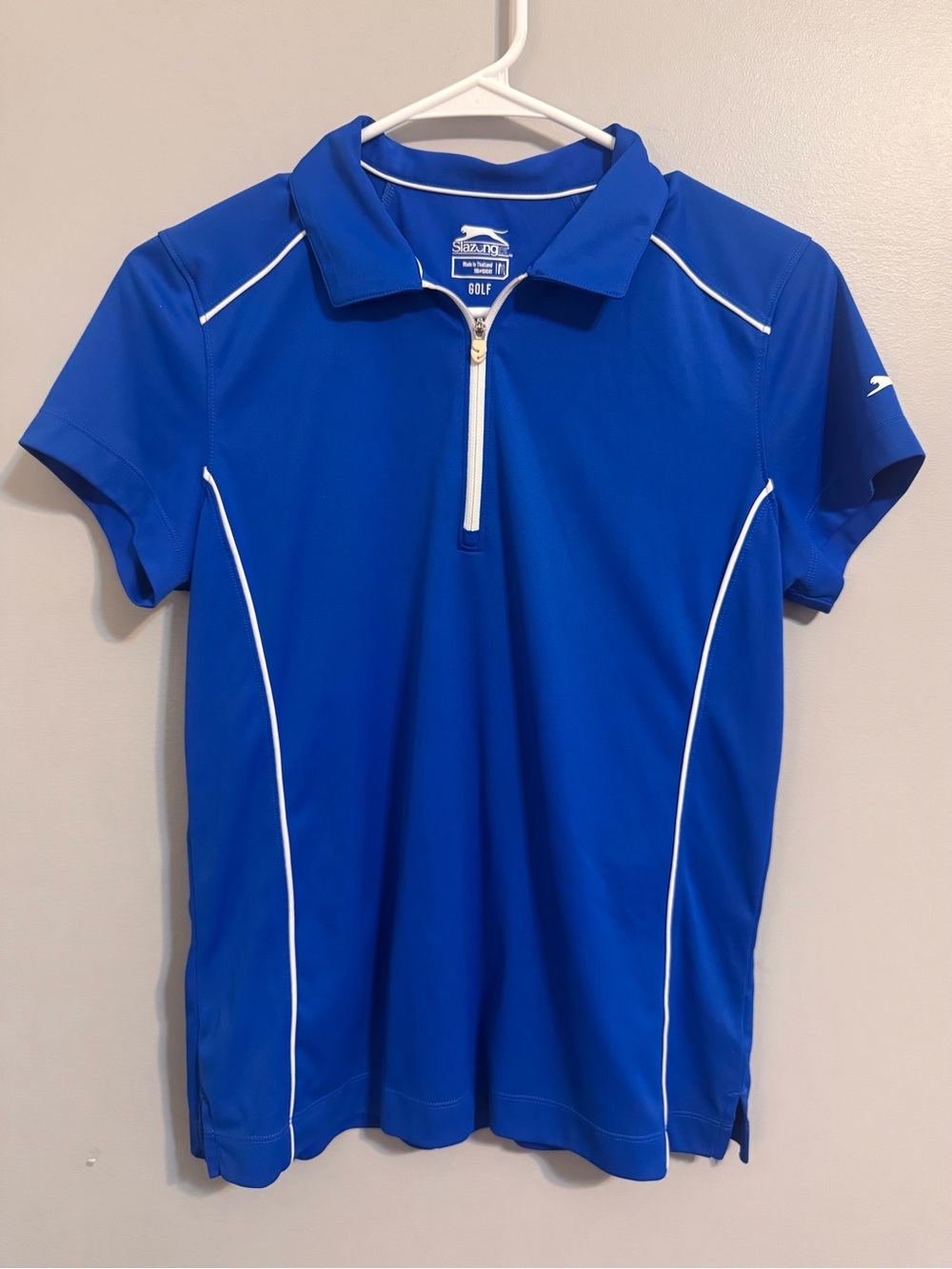 Slazenger Golf Women's Medium Blue Quarter‎ Zip Performance Polo